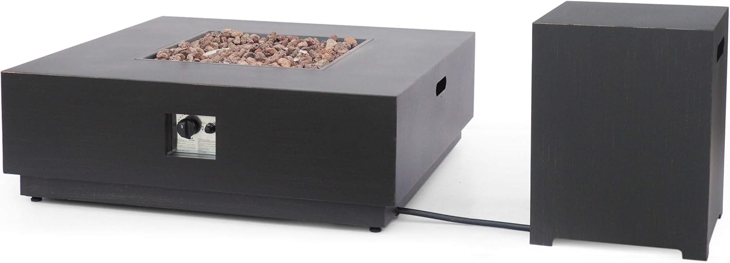MISC Outdoor 40-inch Square Fire Pit with Tank Holder - 40.00