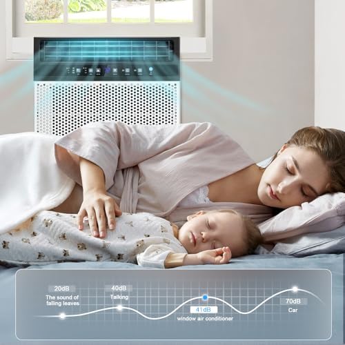 Antarctic Star 12,000 BTU Window Air Conditioners Cools up to 550 Sq. Ft, U-Shaped Air Condtioner Window Unit with 6 Modes 24H Timer, Energy-saving Window AC Units, Easy to Install, White