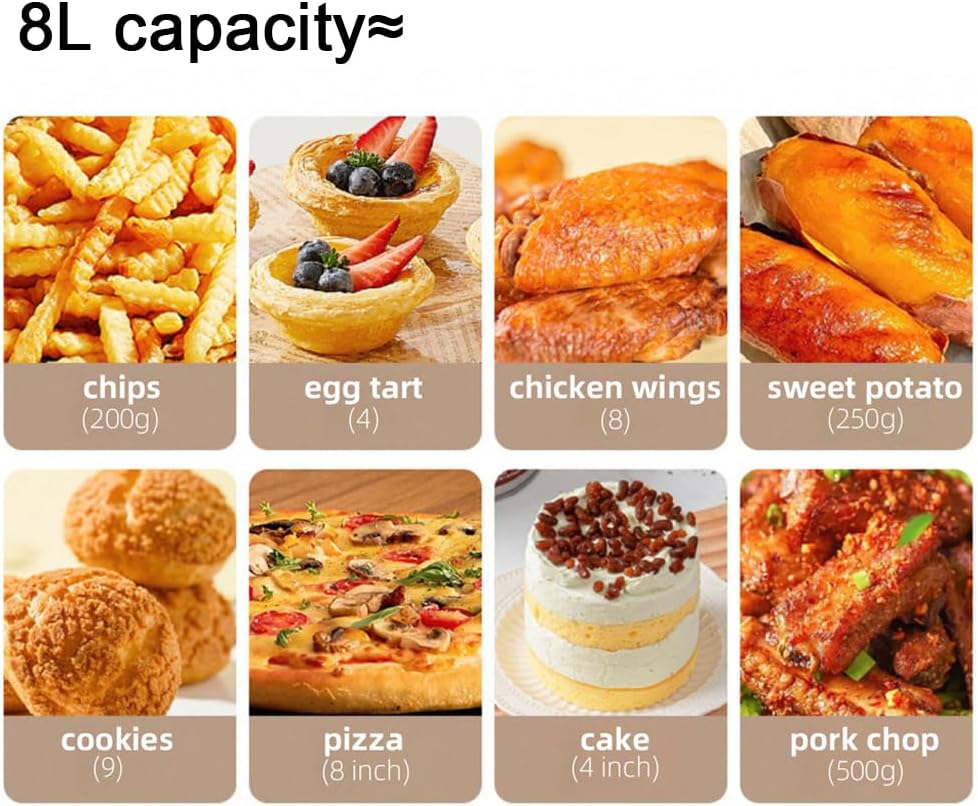 This Breakfast Appliance Features An 8-liter Oven, a 1-liter Cooking Pot, a Steamer, and a Timer, Making It Ideal for Small Kitchens and Apartments. (Avocado green)