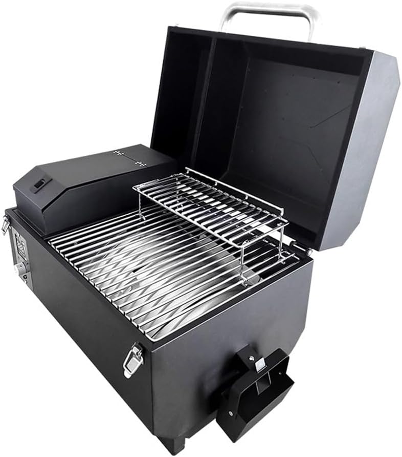 HBJWOV Electric Grill Portable Barbecue Rack For Home Use Meat Grill Black Adjustable Temperature