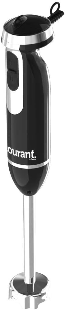 Courant Immersion Hand Blender with Variable Speed, Stainless Steel Blades for Smoothies, Purees, and Soups, Easy-Grip Control