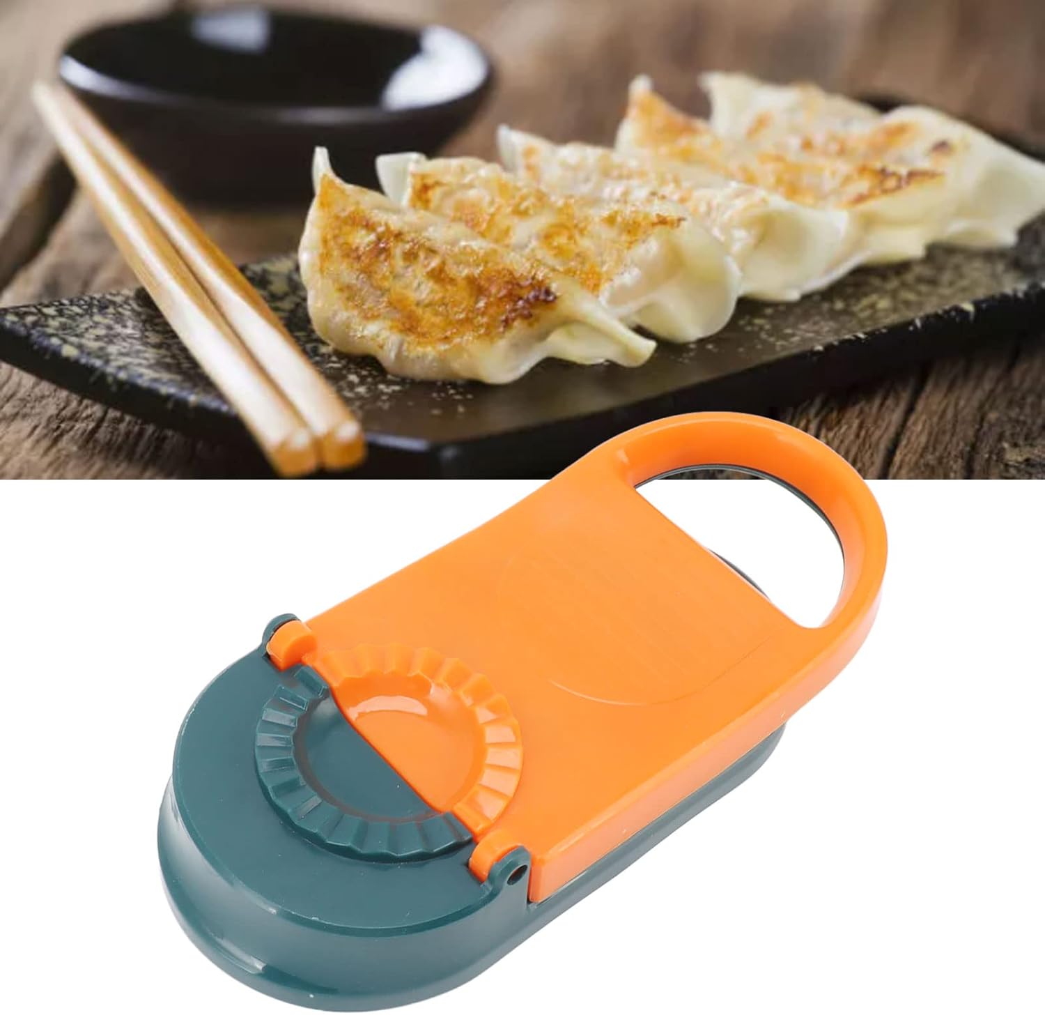 Dough Blenders,2 in 1 Dumpling Maker Kitchen Tool Multifunctional Household (Orange)