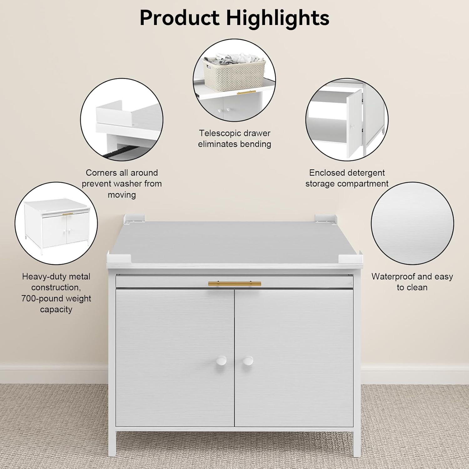 2 Pack Laundry Pedestal for Washer and Dryer, Heavy Duty 29