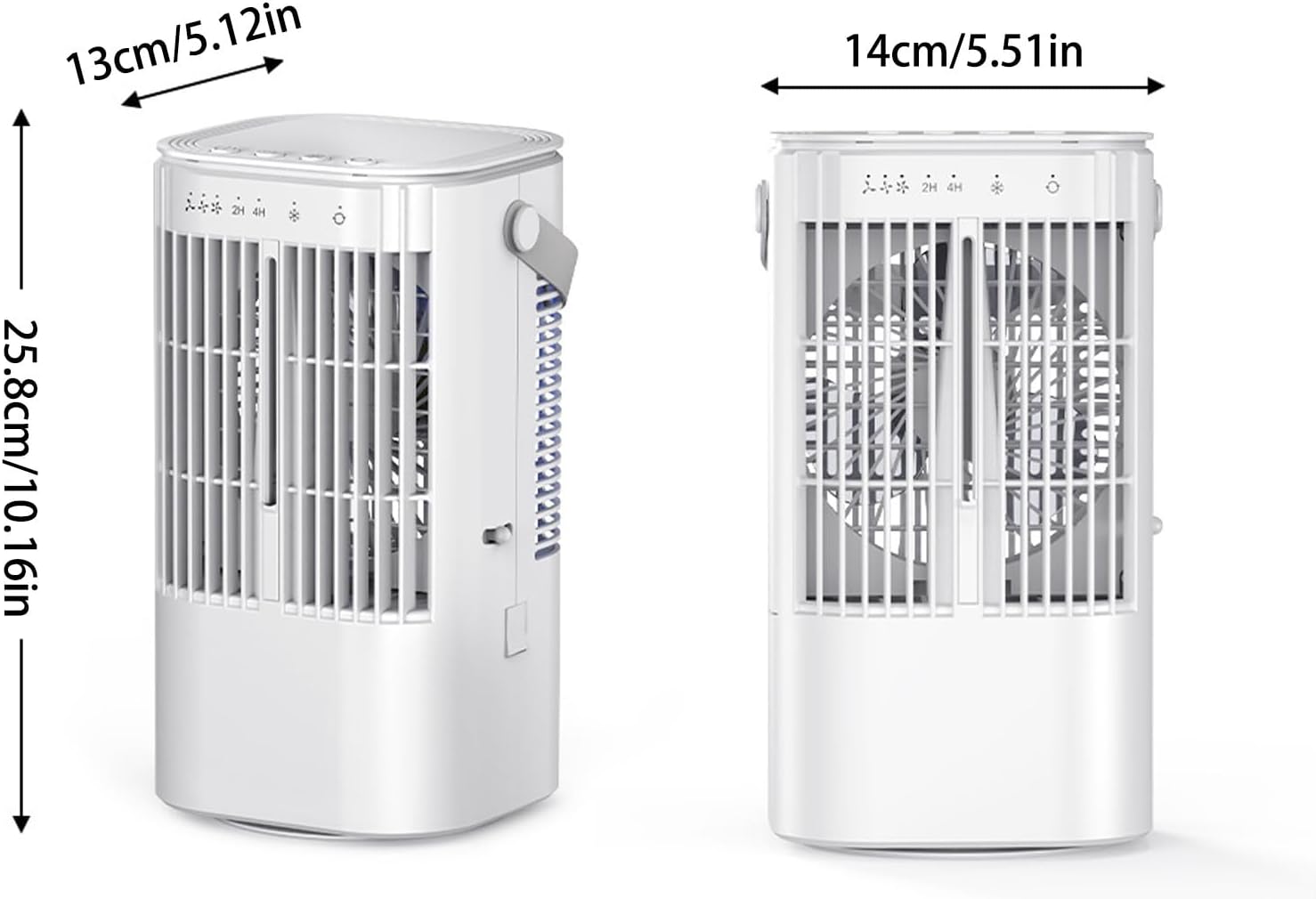 HELLORSO Mini Air Conditioner, Portable Air Conditioners AC, 900mL Water Tank, Auto-off Timer, Plug In Use USB Interface, Evaporative Air Cooler With 3Speeds, Desktop Fan For HomeOutdoors (White-1pc)