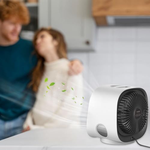Oribreeze Air Conditioning,Mini Portable Rechargeable Desktop Air Cooler with 3 Wind Speed,Multifunctional Low Noise Air Conditioner for Office,Bedroom,Shcool /1670