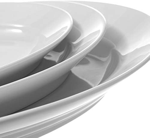 Pillivuyt, XX Large Classic White Oval Porcelain French Serving Platter, Turkey Platter, 21.5 Inches x 13.5 Inches, Oven, Freezer, Microwave to Table