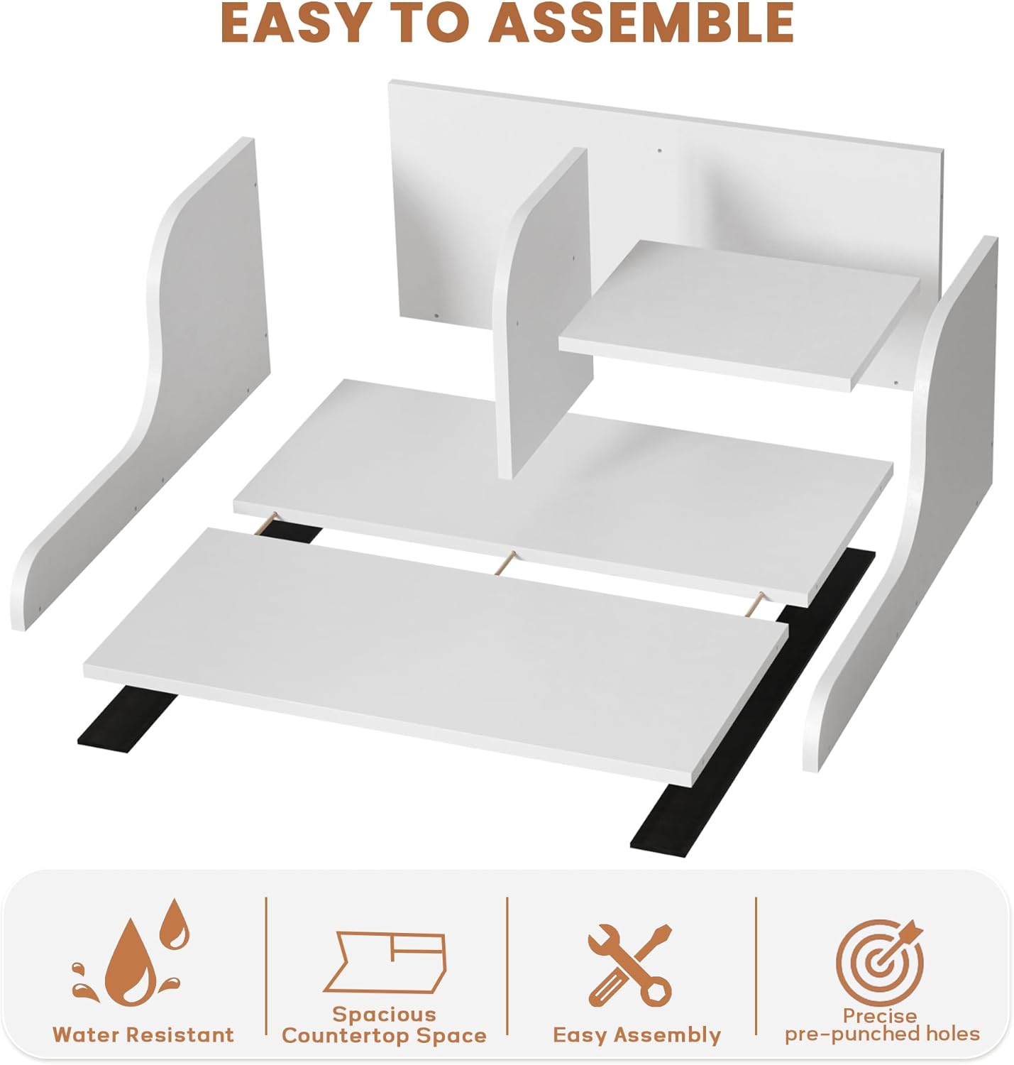 DTK Washer Dryer Countertop with Shelf Single