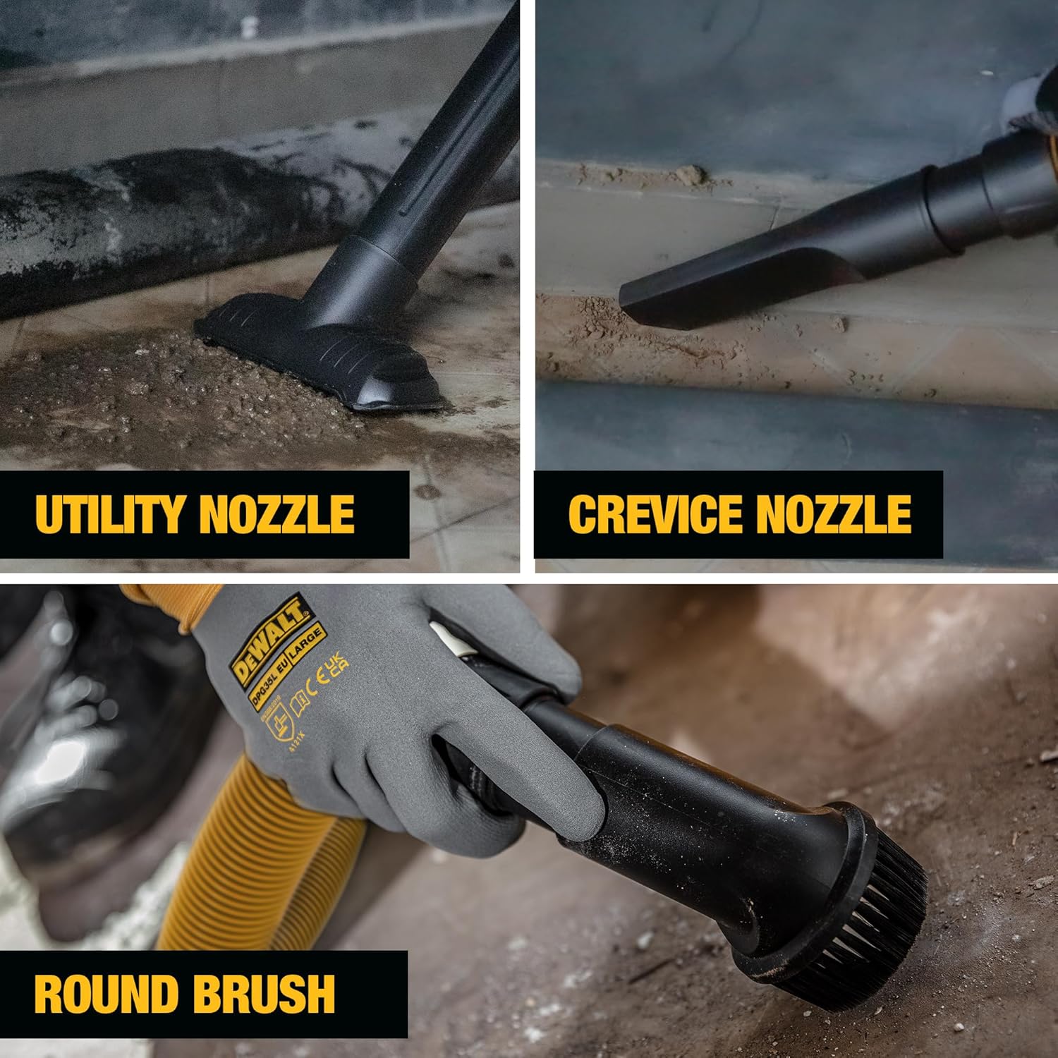 DEWALT Shop Vacuum 5-Gallon 4 HP STEALTHSONIC Wet/Dry Vacuum Cleaner DXV05P-QTB with 6 Dust Bags Ultra Quiet Poly Shop Vacuum with Powerful Suction for Garage, Jobsite, and Workshop