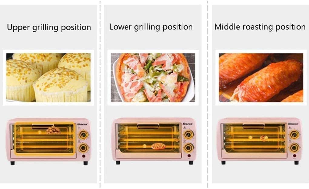 oven mini oven air fryer oven Mini Oven 9L,and 600 W Power Adjustable Temperature 0-230 ℃ and 60 Minute Timer 3-Layer Household Baking Electric Oven Happy Life Toaster Oven Air Fryer,