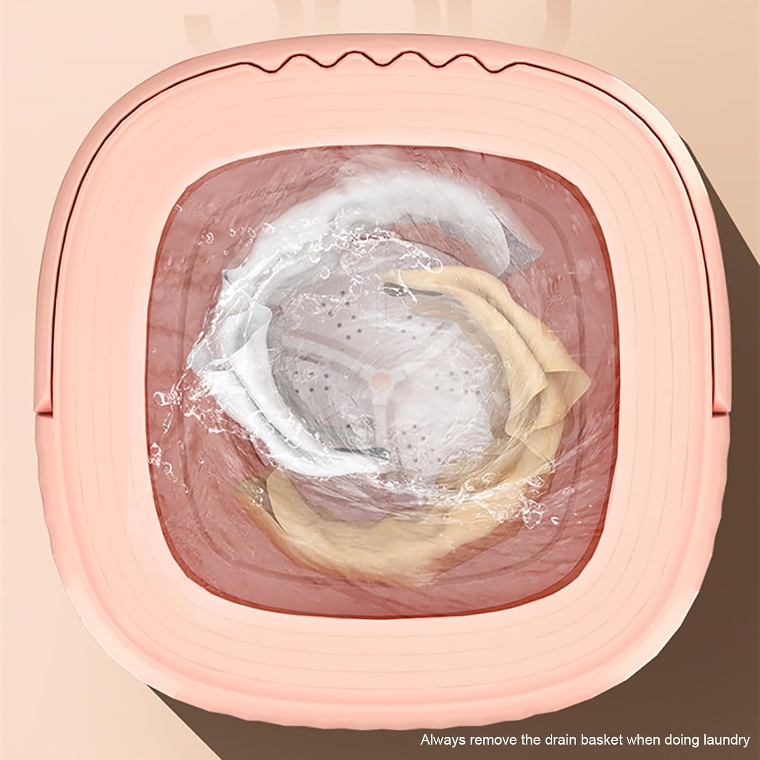 Portable Washing Machine, Volume6L Mini Portable Washer for Outdoors and Home Foldable， Small Portable Laundry Machine,(Yellow)