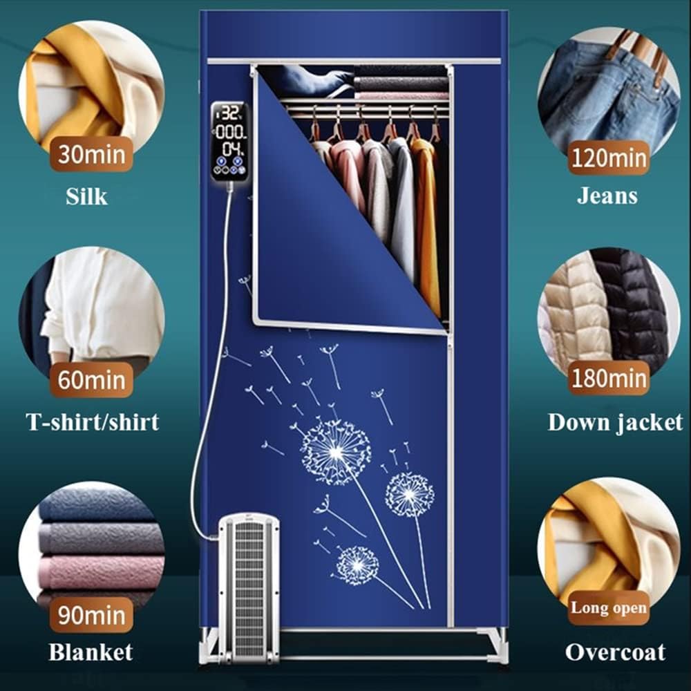 Clothes Airer 1600W 1.7 Meters Portable Electric Clothes Dryer， 3-Tier Folding Electric Laundry Drying Rack，40KG Large Capacity， Saving Heated Clothes Airer for,