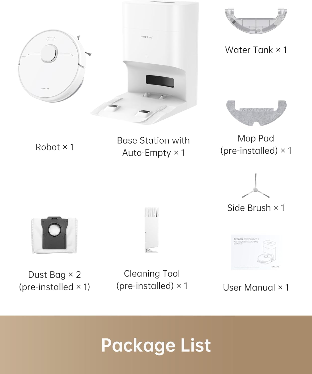 DREAME C20 Plus Robot Vacuum, 90 Days Self-Emptying Robot Vacuum and Mop Combo, 6000Pa Suction Robotic Vacuum, LiDAR Navigation, APP/Voice Control, Robot Vacuum Cleaner for Pet Hair/Carpet/Hard Floor