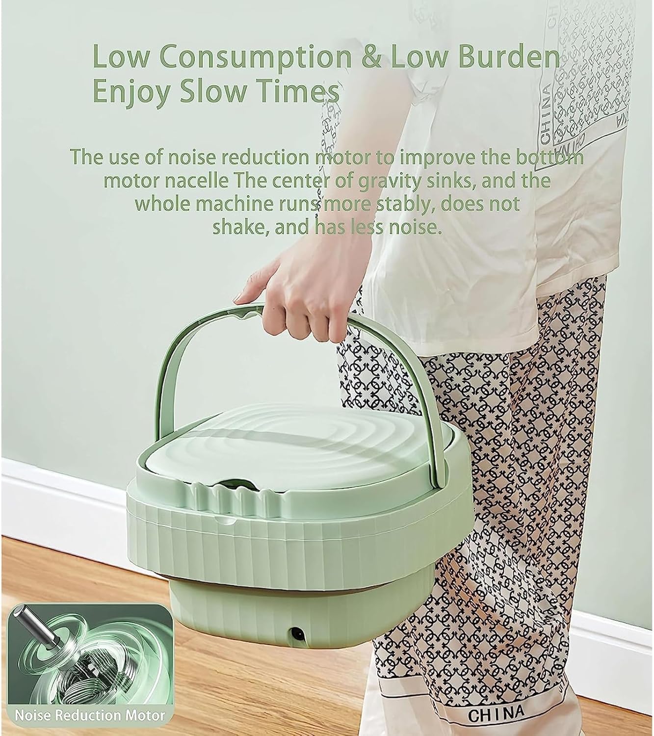 Portable Washing Machine,Folding Mini Washing Machine Sterilization Drying Washing Machine for Baby Clothes, Underwear or Small Items, Apartment, Dorm, Camping, RV Travel Laundry,Orange