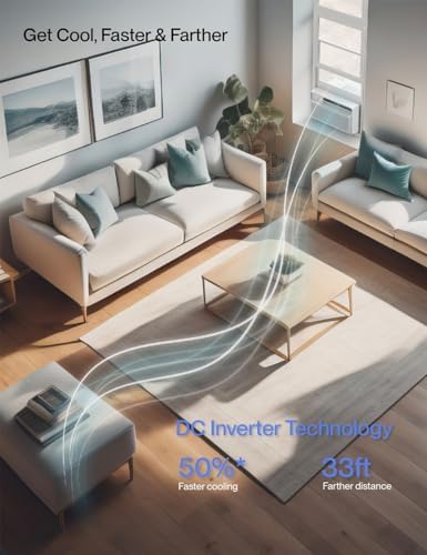 VICINITYSENSOR 8000 BTU Smart Window Air Conditioner, App-Controlled Cooling for Rooms up to 350 Sq.Ft, Quiet Operation, Energy-Efficient