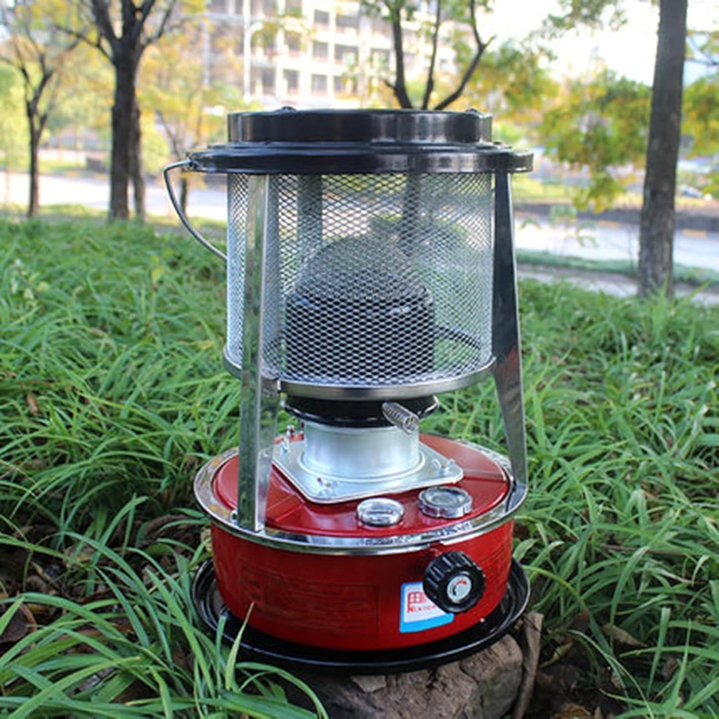 Portable Kerosene Heater Stove, Camping Cooking Stove Outdoor Heater For Heating, Boiling, Cooking And Grilling, 4.6L