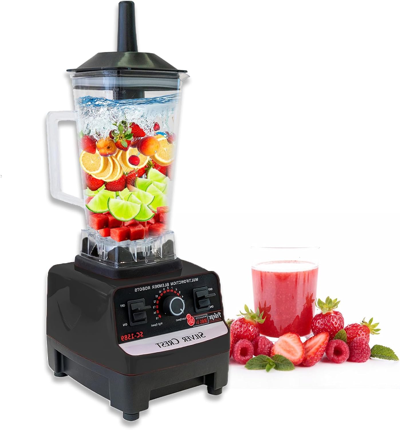 Blender Professional 4500W Dual-Cup Blender, Black, 70 oz