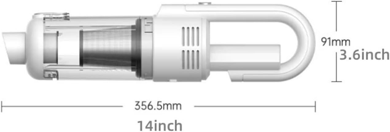 Multifunction Home-Appliance 19000Pa Cleaning Machine Powerful Wireless Car Vacuum Cleaner Metal Strainer Portable Handheld(124-EG-White)