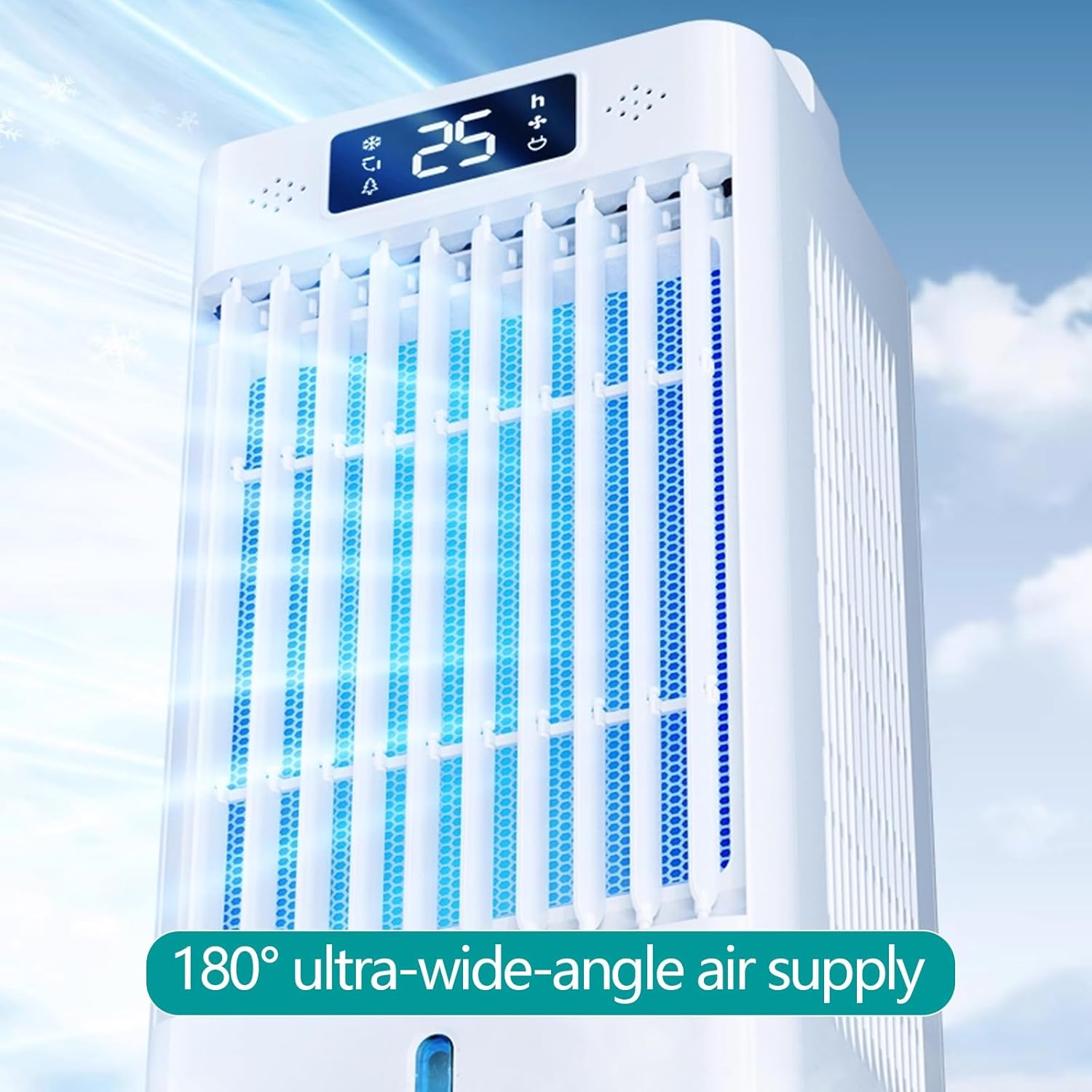 Standing Air Conditioner with Wheels 6-Speed Quiet Operation Portable Air Conditioners for Small Rooms 10L Large Water Tank for Room Garage Patio