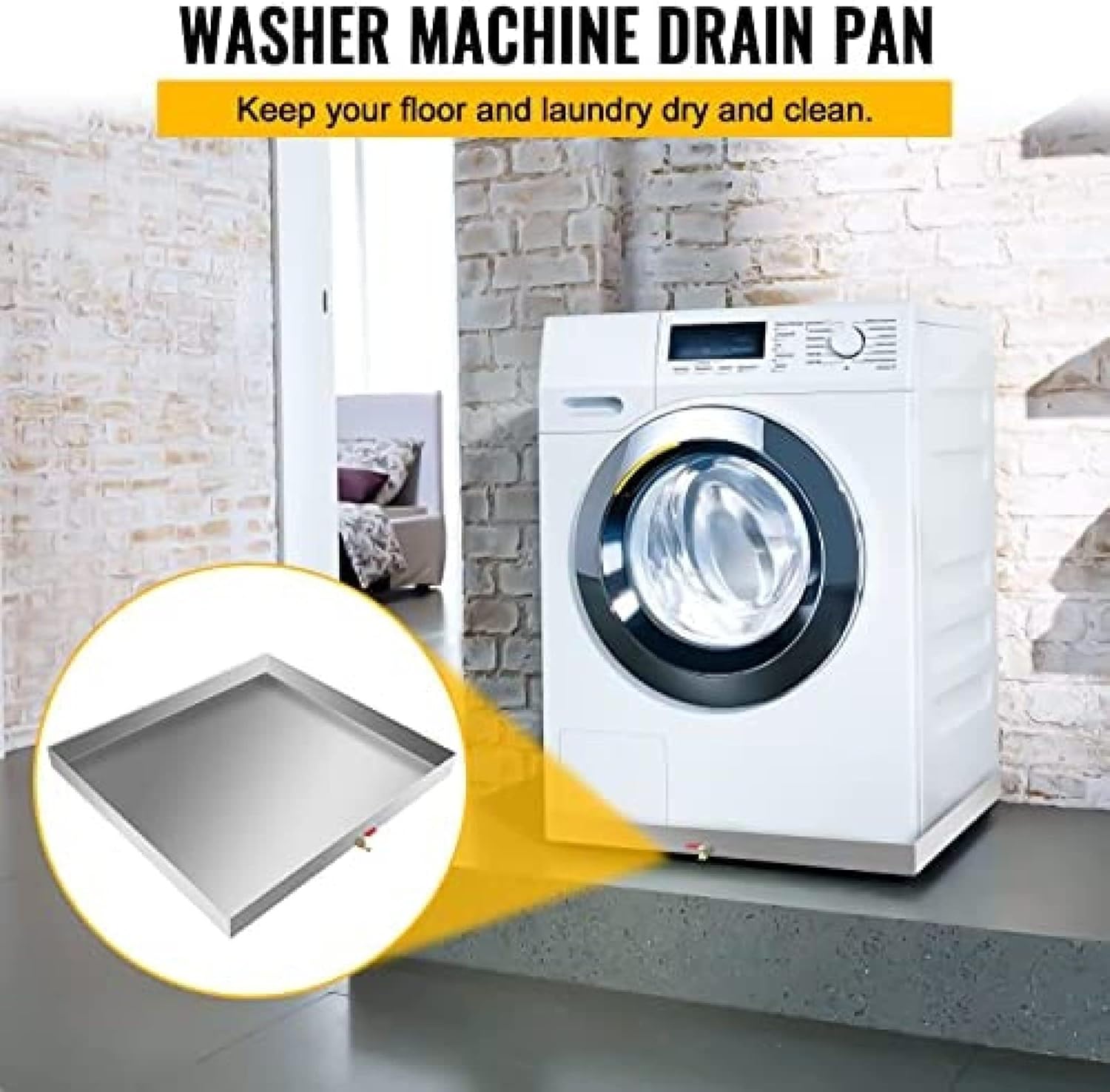 Built Washing Machine pan Anti Flood pan Comes with 1