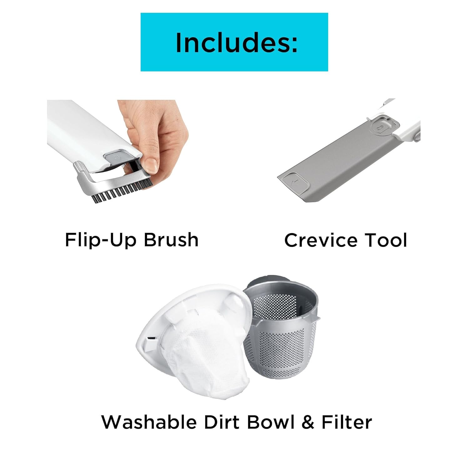 PORTAPOWER Lightweight Canister Vacuum Cleaner with Attachments & Black+Decker dustbuster AdvancedClean Cordless Handheld Vacuum