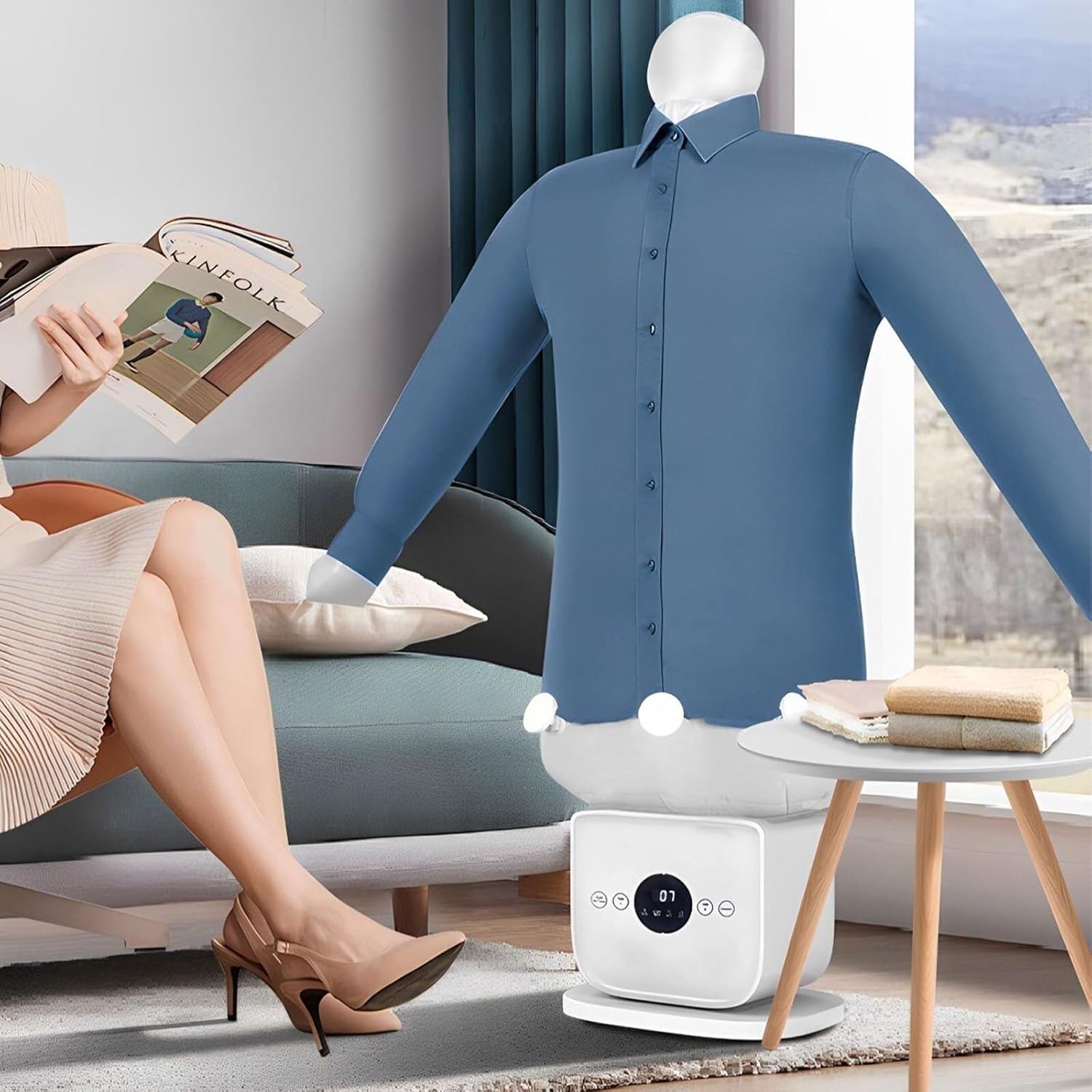 Automatic Hot Air Dryer & Iron Clothes Dryer and Hands Wrinkle Remover for Shirts & Pants Gentle on All Fabrics Apartment & Dorm Room Essentials