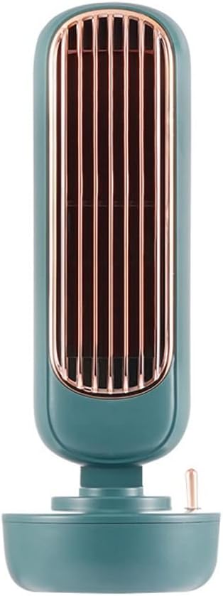 Mini Air Conditioner, Portable Evaporative Air Cooler, 6H Timer, 3 Speeds, Multi-Function Humidifier Purifier for Bedroom Office (Color : Green)