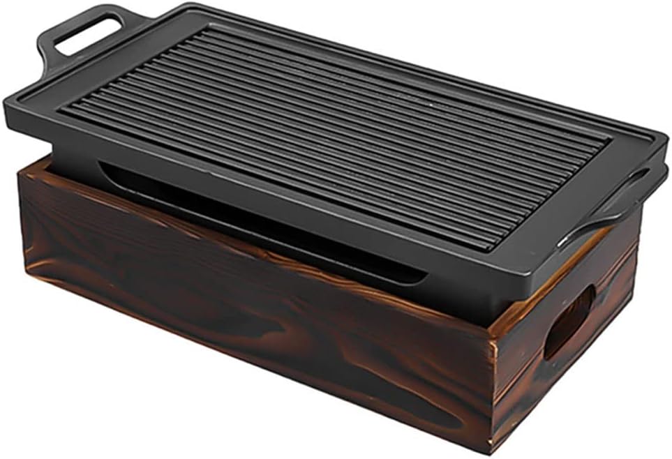 Smokeless Portable Grill Korean Japanese Charcoal Barbecue Grill Household Outdoor Non-Stick Oven/D/28 * 15 * 9.5Cm (D 28 * 15 * 9.5Cm)