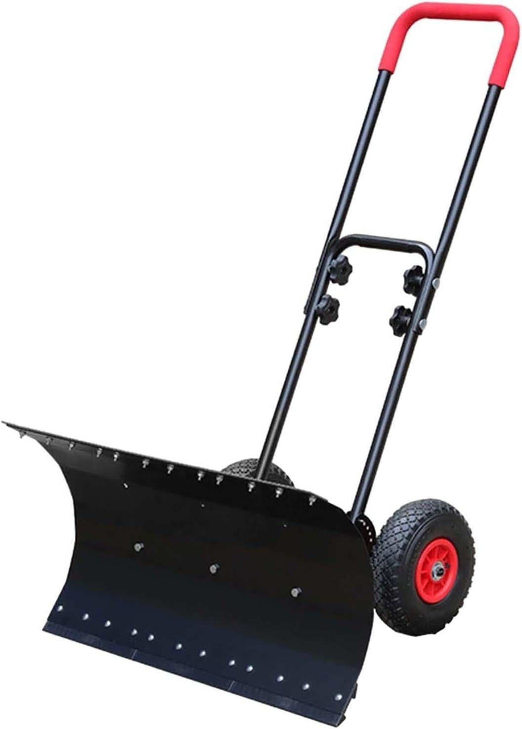 Snow Shovel with Wheels Snow Removal Tool for Pavement Sidewalk Deck Outdoor(Style B)