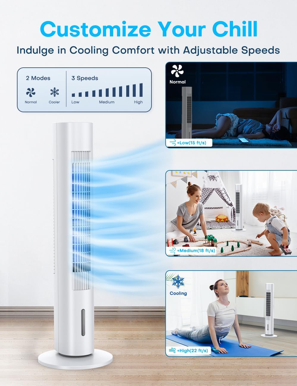 BALKO 35 INCH Evaporative Air Cooler, 2024 Upgraded Swamp Cooler Air Conditioner 20Ft Remote, 70°Oscillation Windowless Air Conditioner, 3 Speeds, Smart Timer for Auto-Off, Air Cooler for Room Bedroom