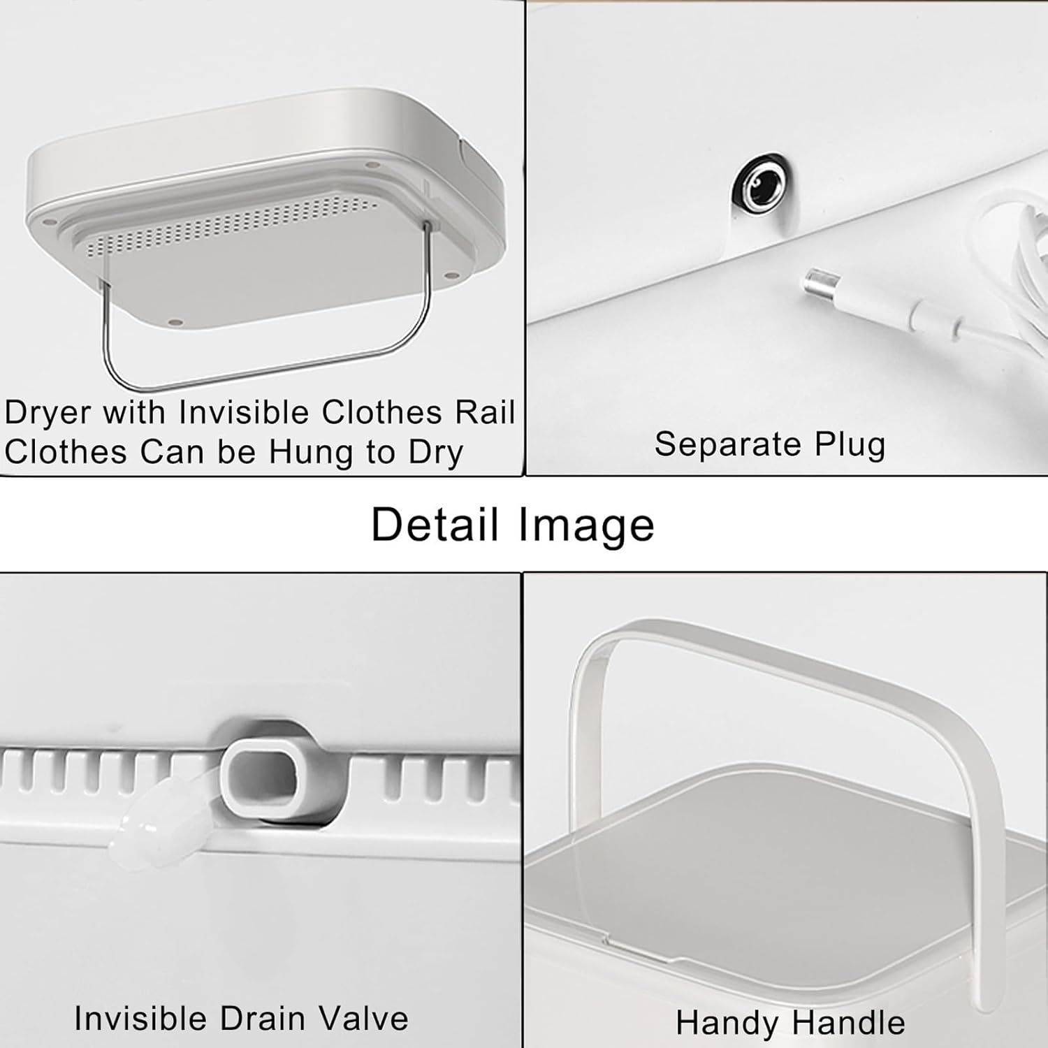 Fully Automatic Portable Washing Machine, Mini Washer and Spin Dryer, Suitable for Home, Business, Travel, College Room, RV, Apartment, Blue Light, Lightweight and Easy to Carry (Color : A)