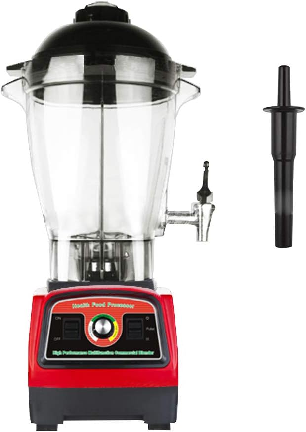 Huanyu 2800W Multifuncional Blender 6L Large Capacity Juicer Multi Mixer Smoothie Maker Soy Milk Baby Food Electric with Radial Cooling Fan&Thermal Protection System Commercial (110-120V, Red)