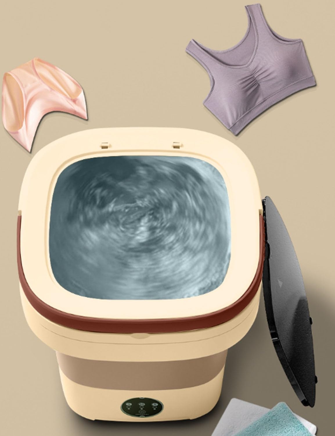 Portable Washing Machine, Mini Washer For College Rooms To Cleaning Sock, Underwear, Collapsible Washing Machines, Space Saving