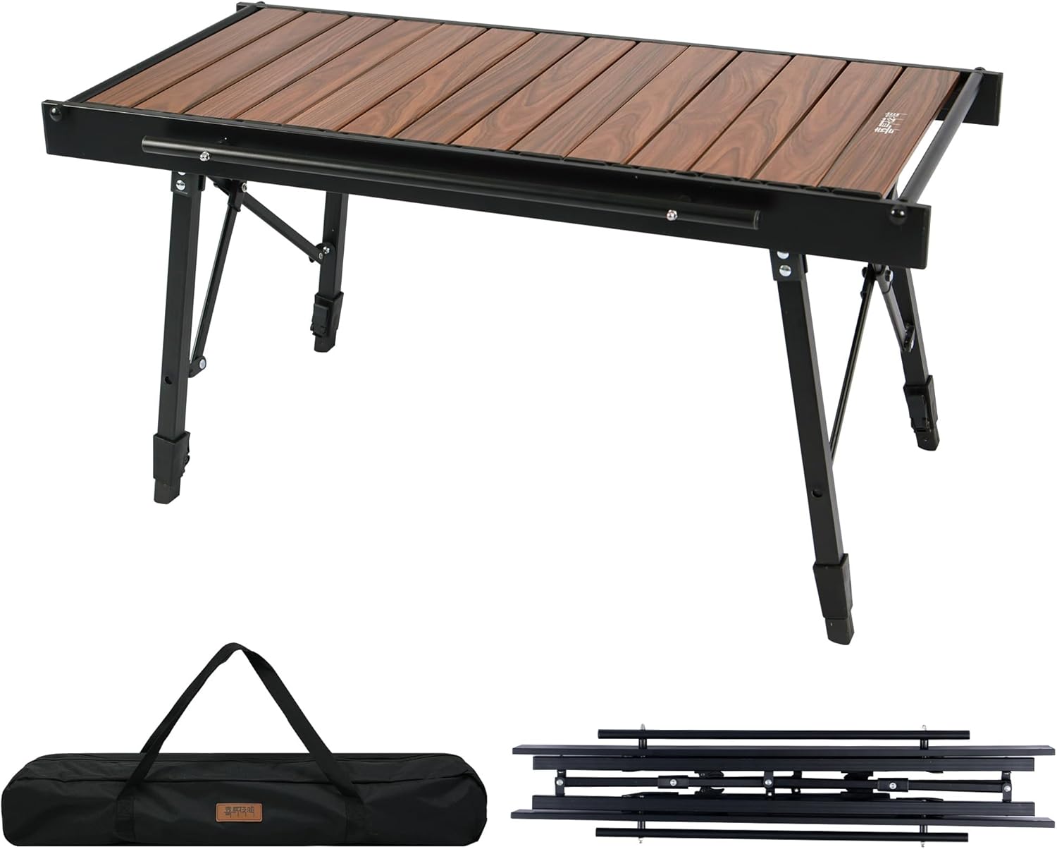 Himalaya Folding Camping Table IGT Portable Outdoor Camp Kitchen System, Adjustable Aluminum Foldable, Ultralight Lightweight with Carrying Zipper Bag for Patio BBQ Backyard Car Camping Picnic RV