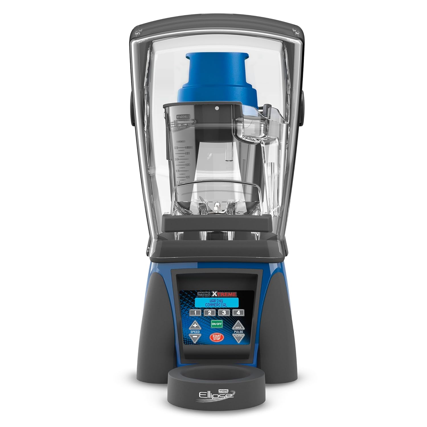Waring Commercial 3.5 HP Ellipse Blender w/LCD Display, Programmable, 32 oz. Copolyester Container & Sound Enclosure