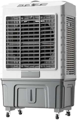 Commercial Evaporative Air Cooler Fan, Industry Humidifier, 3 in 1 Air Conditioner, Industry Air Cooler with Universal Wheel, 55L Large Water Tank, 3 Gear Adjustment