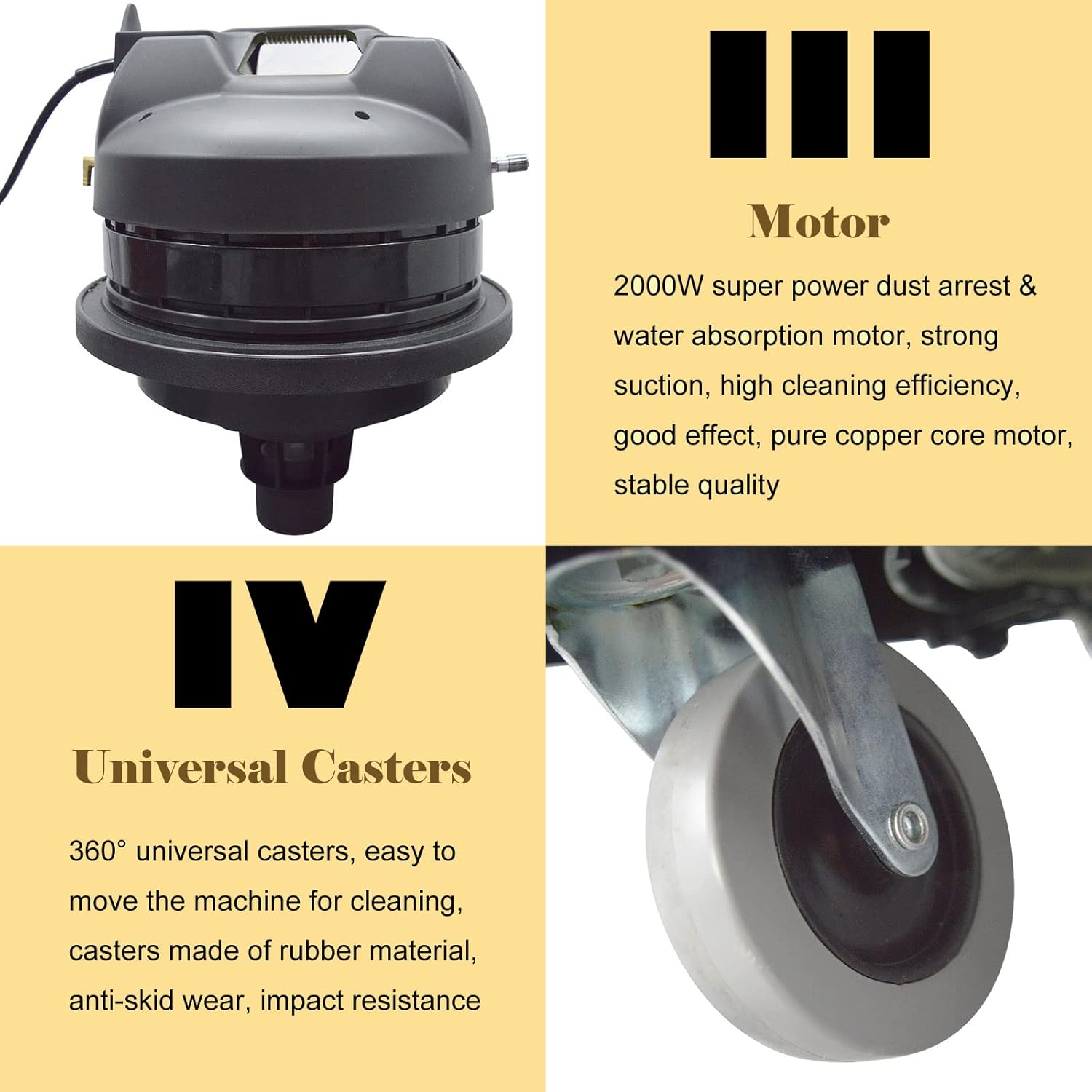 INTBUYING Carpet Cleaning Machine 80L/21Gal Carpet Extractor Multifunctional Wet and Dry Vacuum Cleaner 3 in 1 Stainless Steel Portable Upholstery Cleaner Sofa Curtain Cleaning Machine 2000W 110V