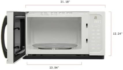 Beautiful 1.1 Cu Ft Sensor Microwave Oven, 1000W, 15 Presets, Touch Display (Beautiful White)
