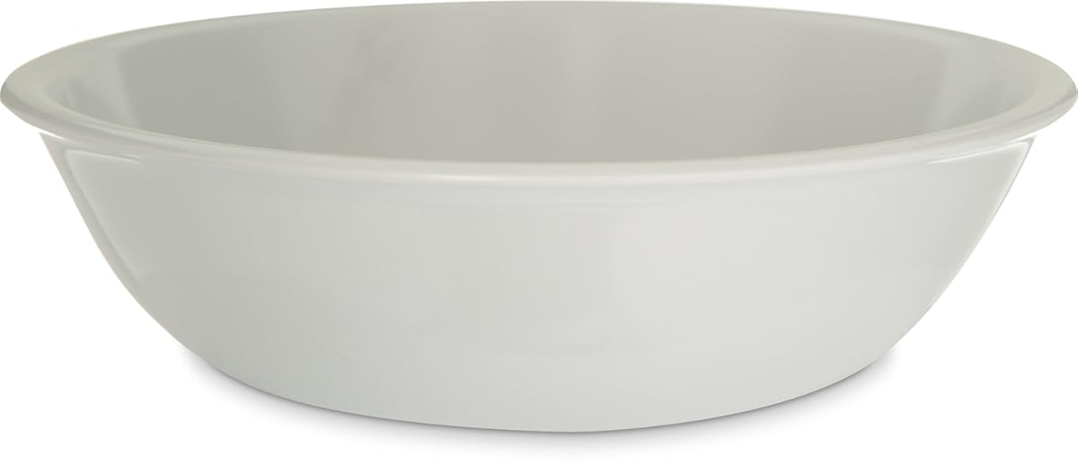 Carlisle FoodService Products Epicure Salad Bowl Soup Bowl for Restaurants, Hospitals, Plastic, 32 Ounces, White, (Pack of 24)