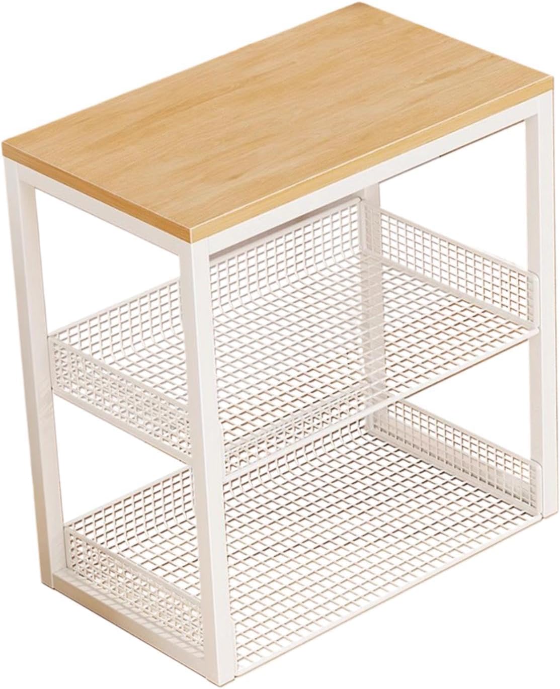 Portable Washer Stand Rice Cooker Air Fryer Rack Plant Holder Small Appliance Rack Laundry Room Shelf for Entryway Office, White