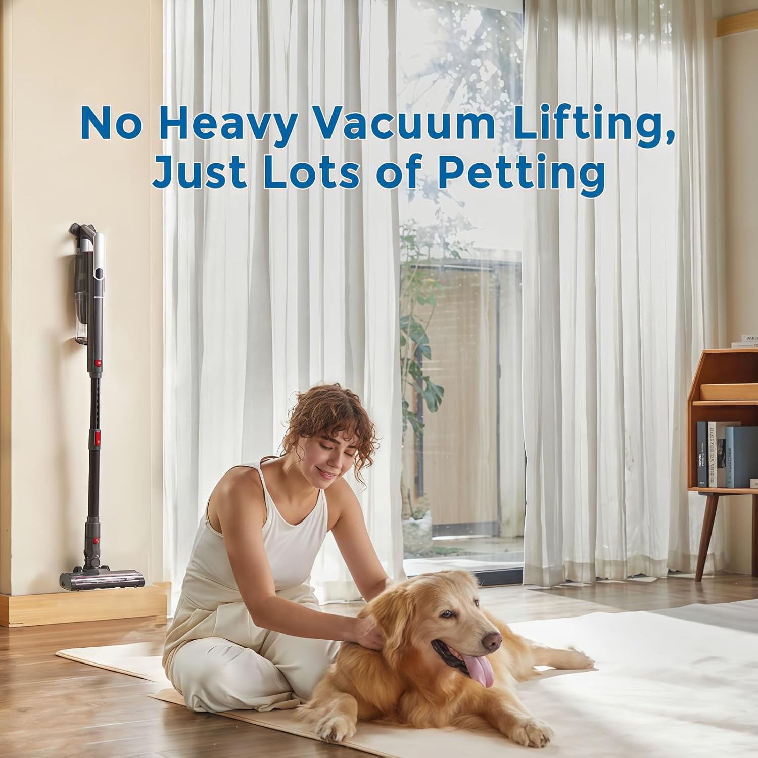 Cordless Vacuum Cleaner Ultra-Lightweight, Pet Vacuum Cleaners for Home with Powerful Suction, Stick Vacuum Cordless Rechargeable, Household Vacuum for Hardwood Floor, Carpet, Pet Hair, Car