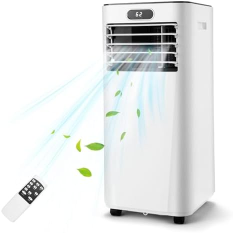 DORTALA Portable Air Conditioner 10000BTU, 3-in-1 AC Unit with Remote Control, Dehumidifier, 24H Timer, Window Kit, Standing AC Cooling Unit for Home Office, White