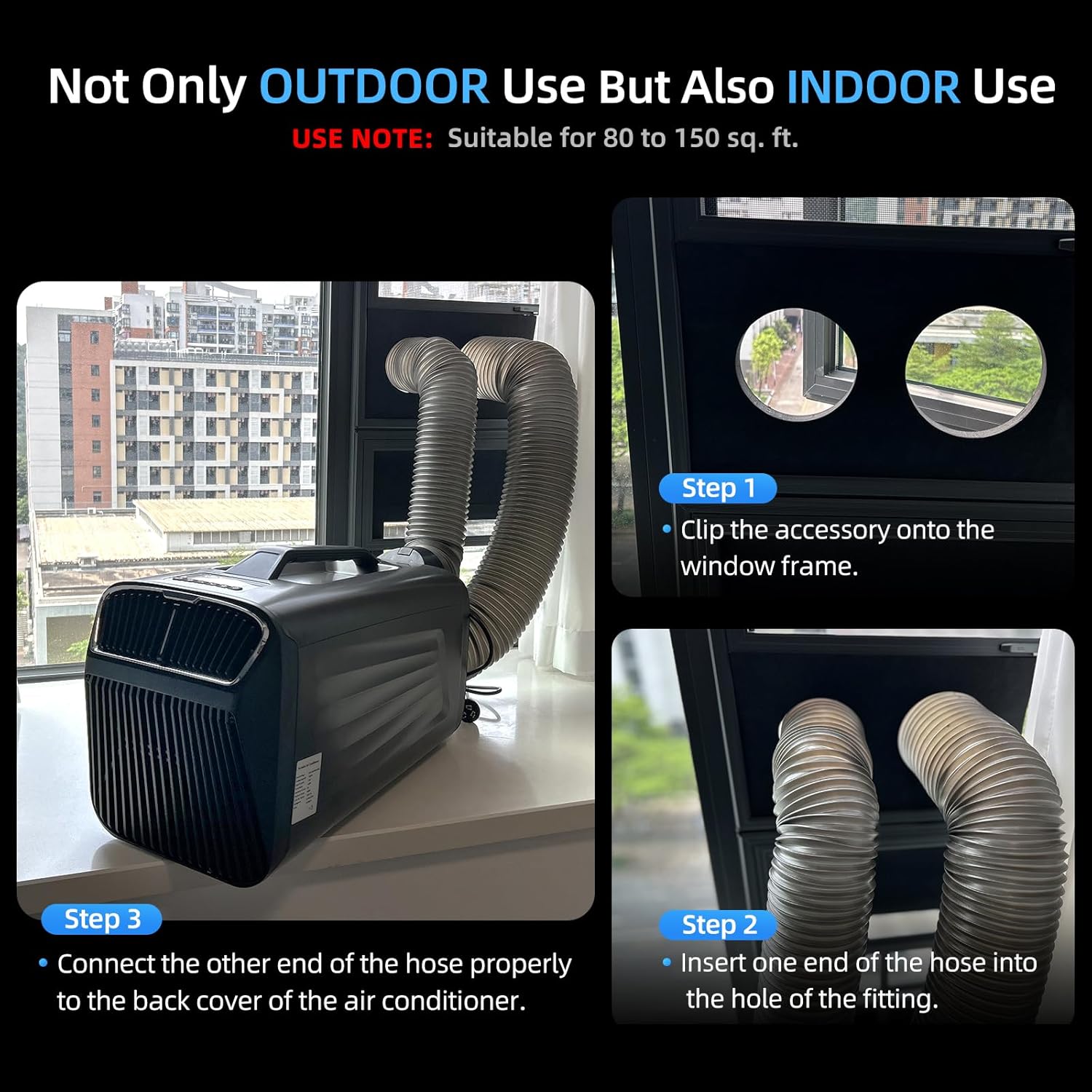 5200BTU Portable Tent Air Conditioner for Camping Outdoor and Indoor Use, 400W Consumption Quiet Air conditoning For Truck RV Van and Car Cooling, Small AC for Garage and Pet(Grey)