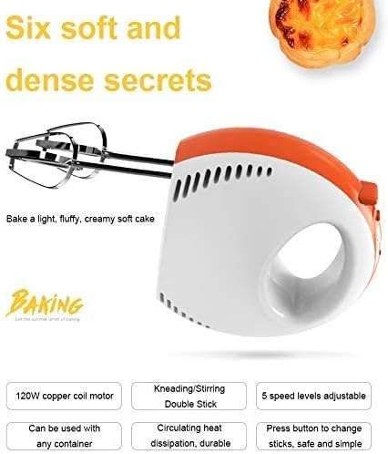 KouRy Electric Handheld Food Blender 5 Speed Automatic Stirrer Cake Dough Whisk Eggs Mixer Cream Batter Beater Food Processor