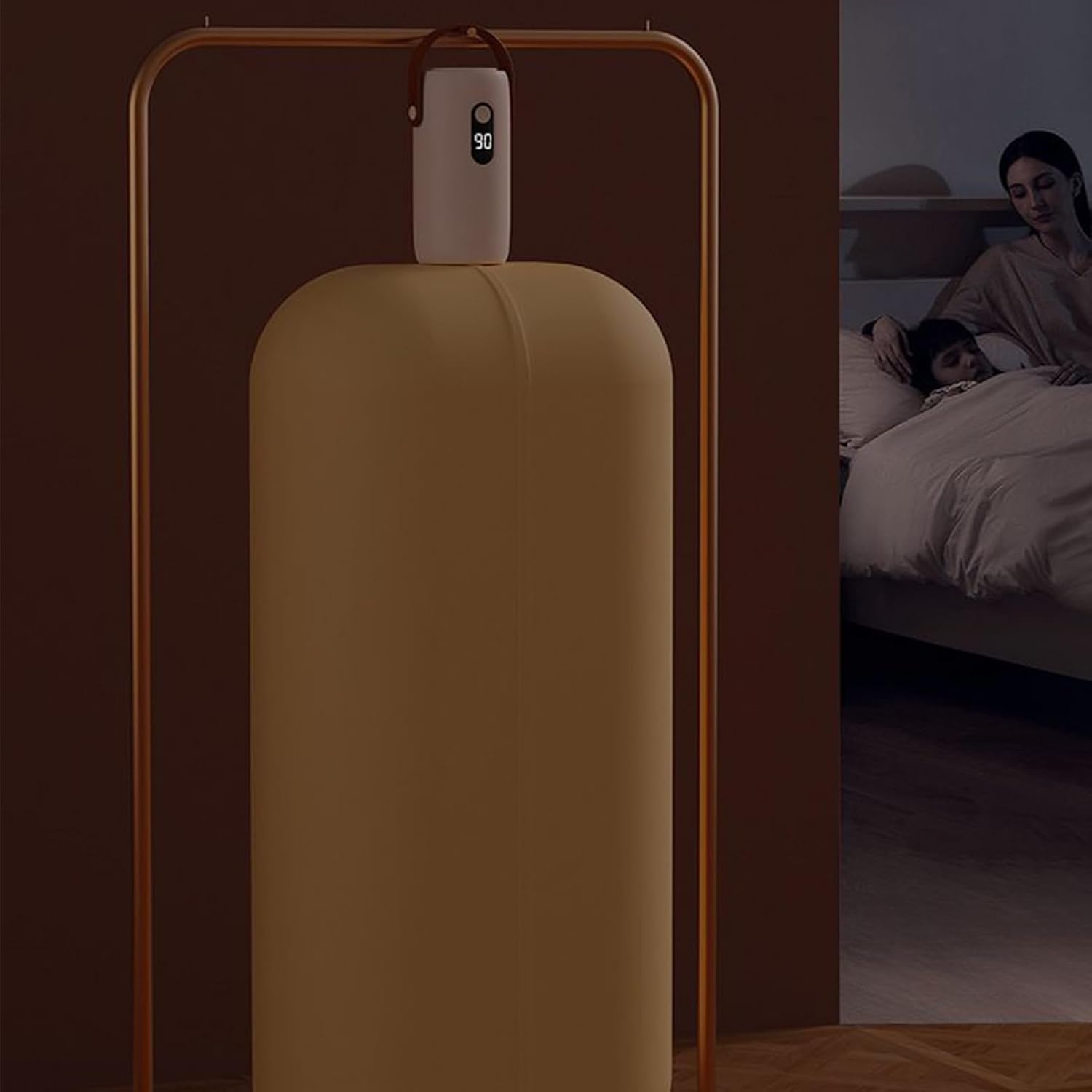 Portable Clothes Dryer, Foldable Electric Drying Machine, Fast Heat Circulation System, 16.5cm, Compact Laundry Solution, Indoor Outdoor Travel Dorm Rv Use Travel-Related Garment Maintenance