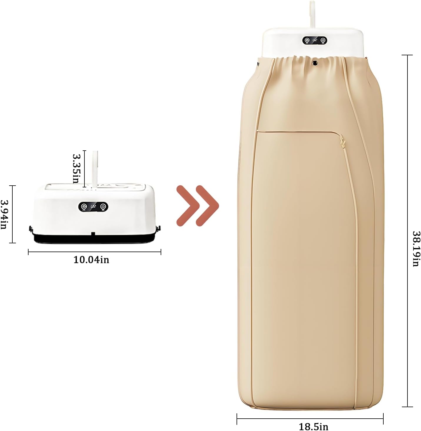 Portable Clothes Dryer,Intelligent Constant Temperature And Portable,Small Foldable,360 Cycle Heating,Digital Touch Screen,Suitable For Home Or Travel Use (White)