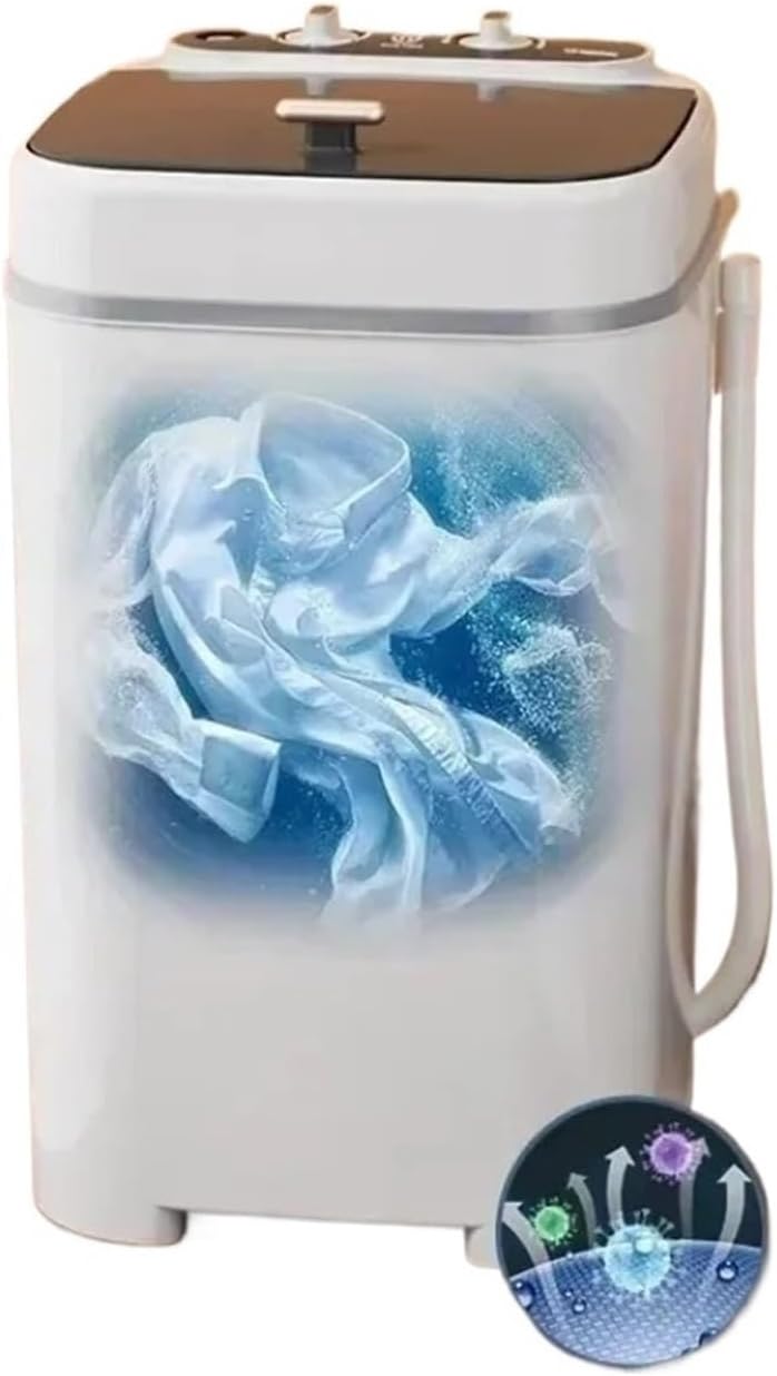 Compact Laundry. Household Washing Machine Large Capacity Mini And Small Semi-automatic Rental Option Portable Easy To Operate .Portable(Black)