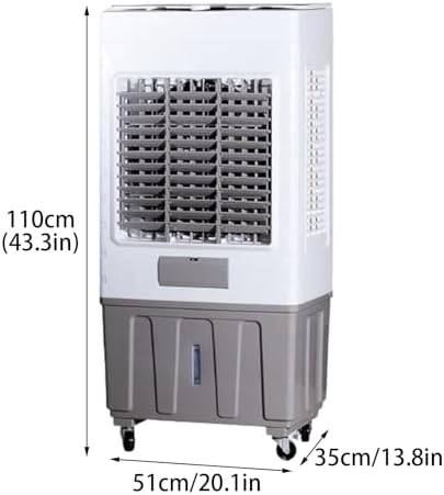 Portable Air Conditioners, Evaporative Air Cooler with 3 Speeds and Tank, 120°Oscillating Swamp Cooler for Room Office Factory