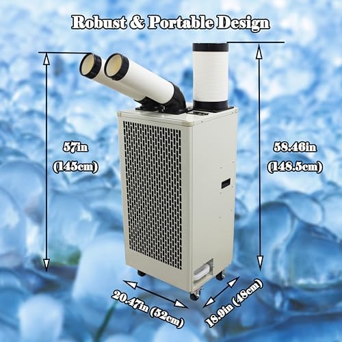 220V Industrial Air Conditioner MAC-45 Dual Tube Off White Industrial Cooling Workshops Equipment Cooling Capacity Refrigerant R410A