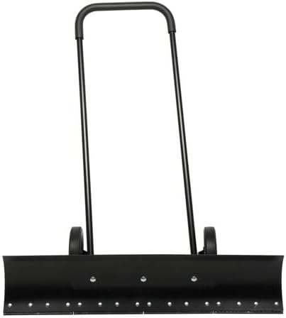 TUFFIOM Snow Pusher Shovel for Driveway with Wheels, 29