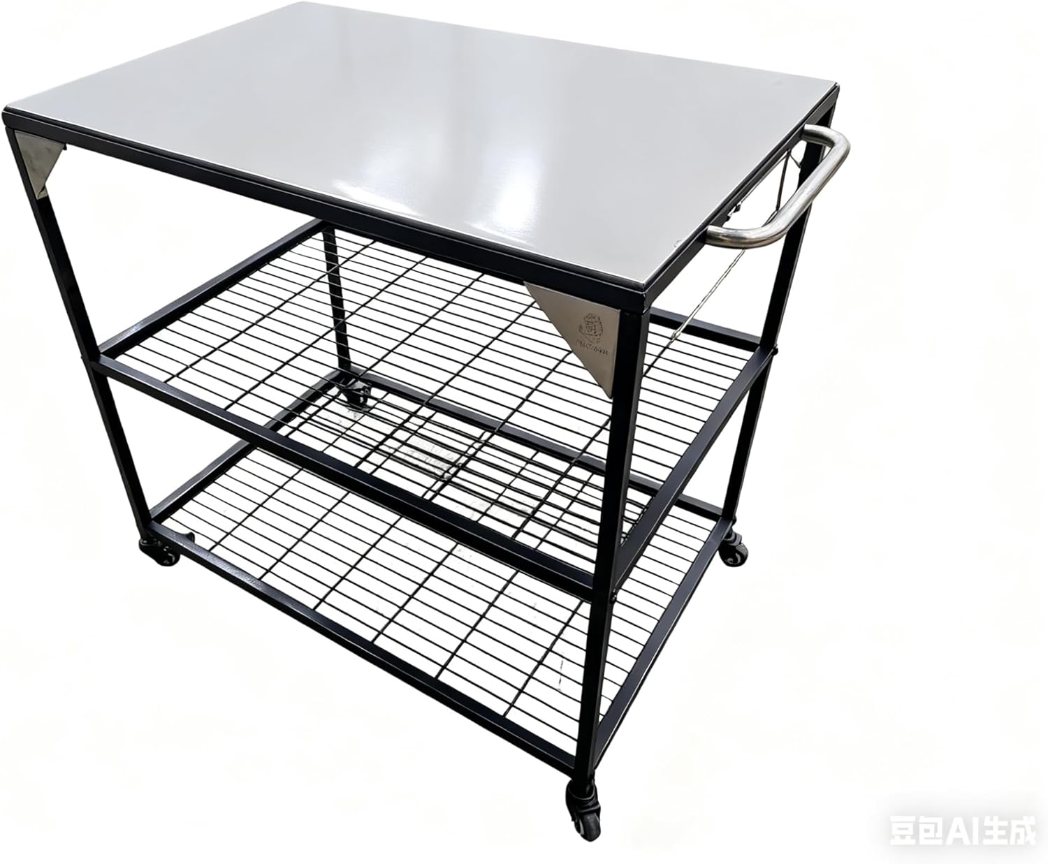 Outdoor Pizza Oven Table for Outside/Indoor & Outdoor Cooking Station/Grill Cart with Wheels/Metal Work Table for Ooni,Blackstone Griddle